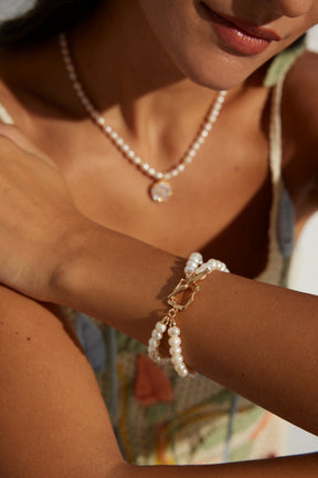 Crescent Pearl Bracelet