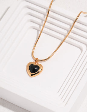 Midnight Heart Pendant Necklace