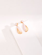 Two-Tone Enamel Teardrop Earring Set