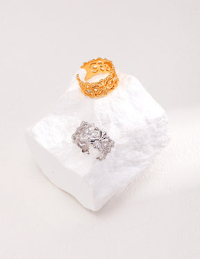 Hollow Zircon Open Ring - Lia Atelier