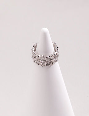 Hollow Zircon Open Ring - Lia Atelier