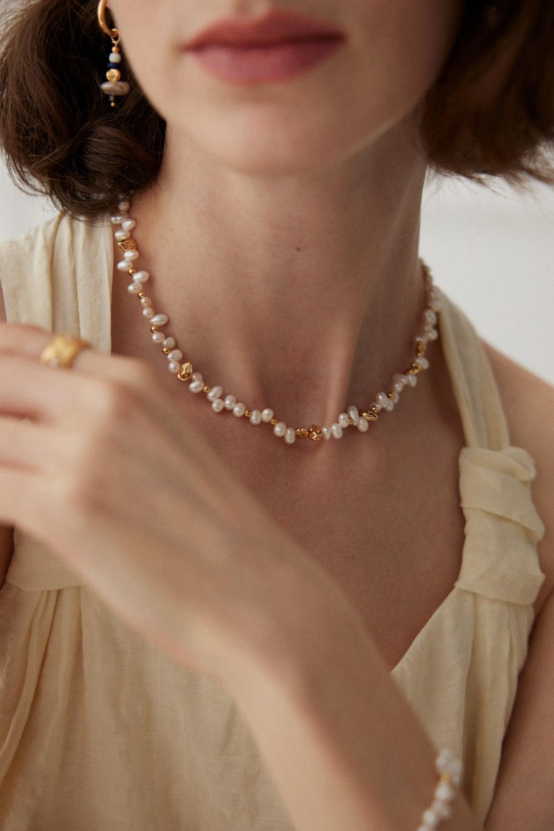 Lia Atelier | Pearl and Silver Necklace | Jasmine Necklace 