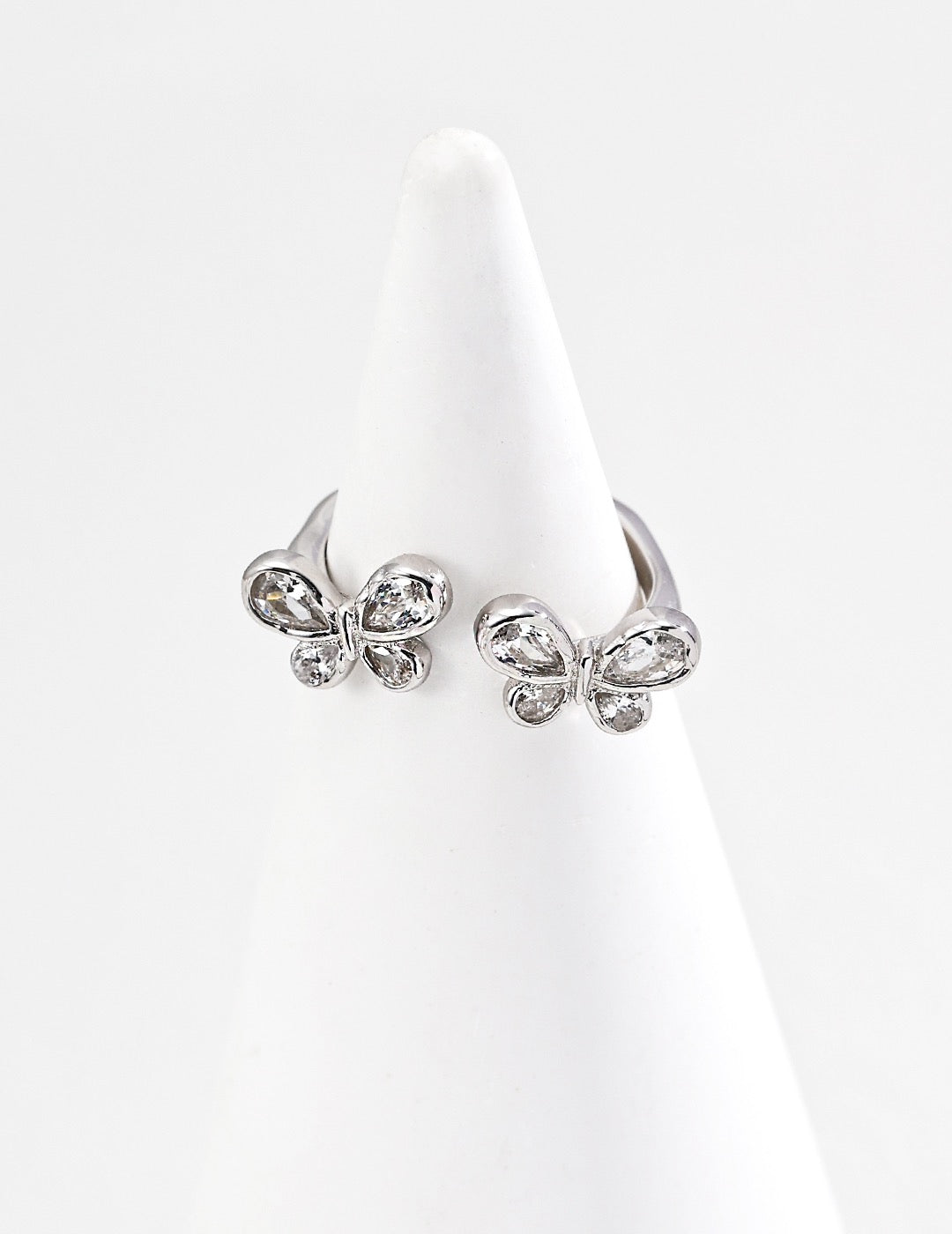 Crystal Butterfly Open Ring