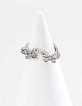 Crystal Butterfly Open Ring