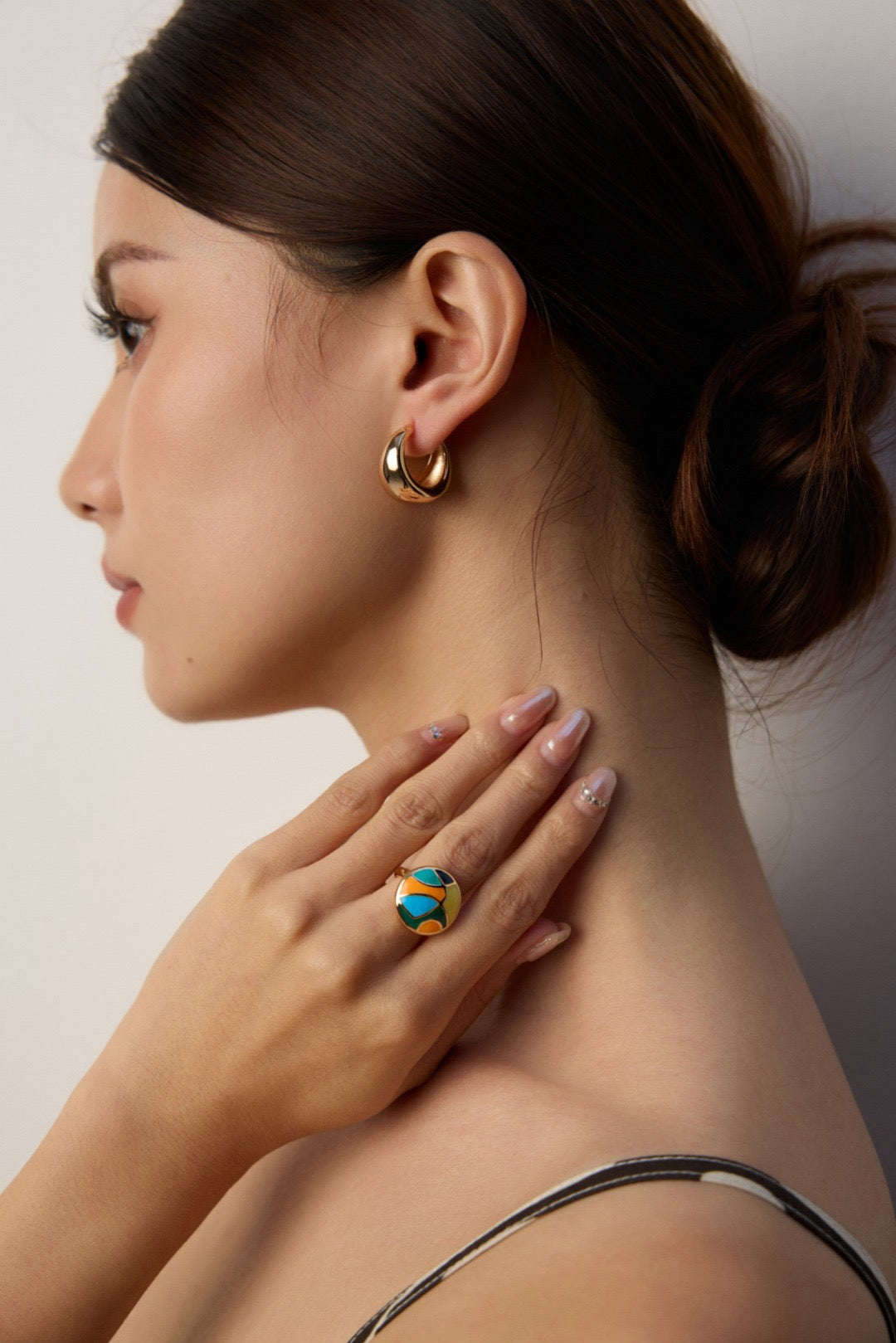 Chunky Gold Silver Hoop Earrings