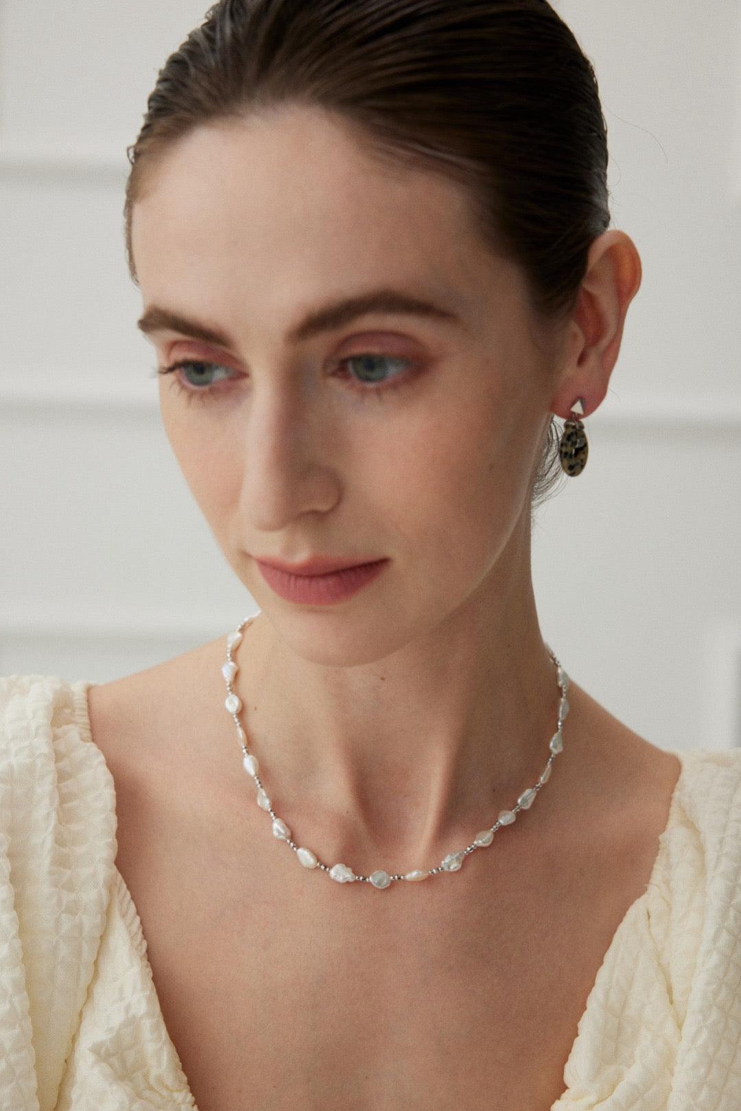 Baroque Pearl Necklace | Elegant Pearl Necklace |Lia Atelier