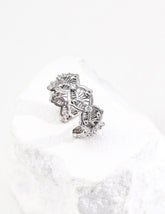Victoria Crystal Cuff Ring - Vintage Luxe Collection