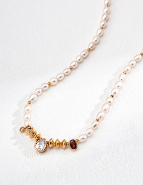 Gemstone Constellation Pearl Necklace
