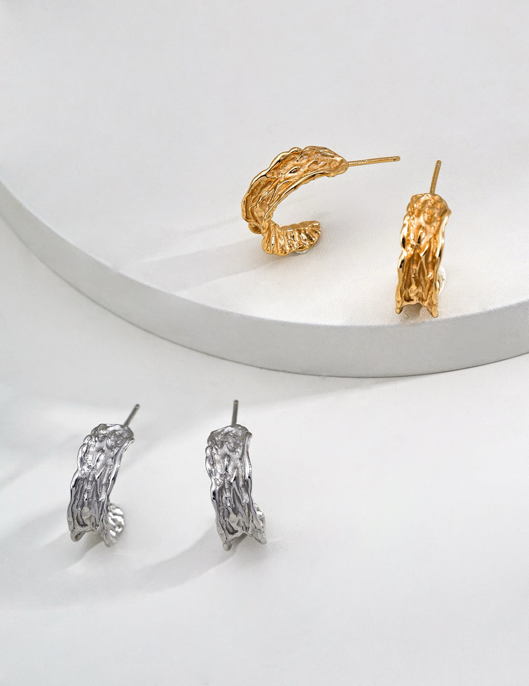 Textured Braided Hoop Earrings