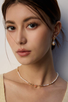 Rhodochrosite Pearl Harmony Necklace