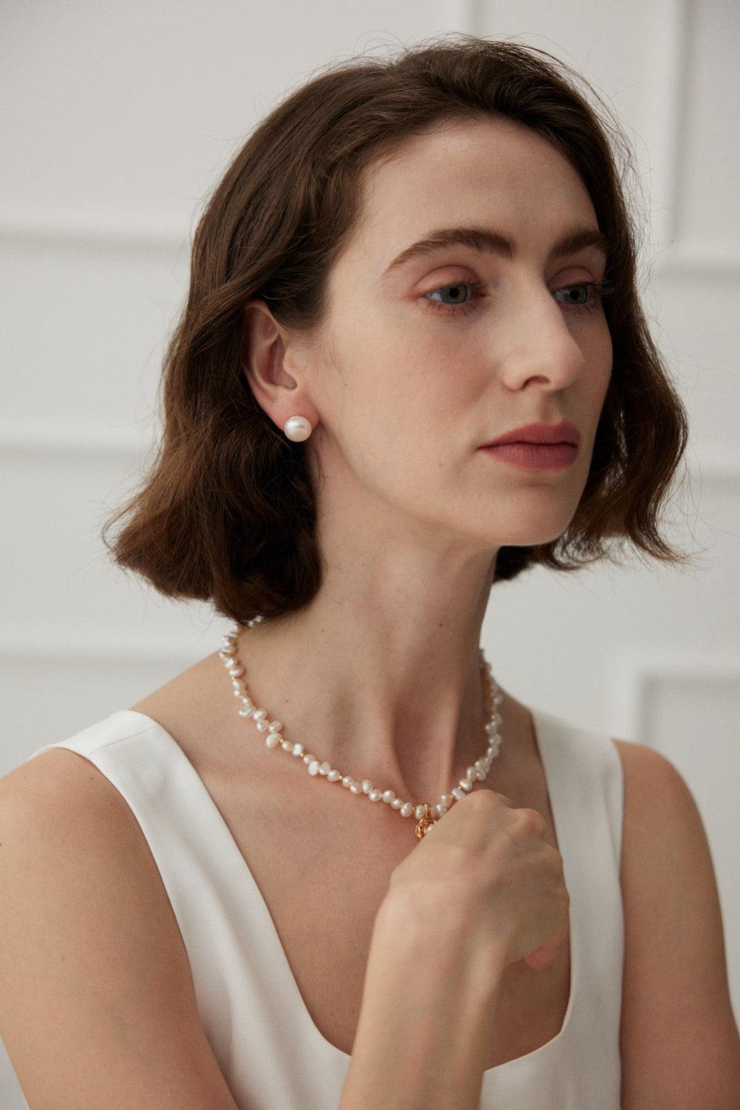 Timeless Pearl Earrings| Elegant Pearl Studs | Lia Atelier