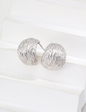 Textured Shell Stud Earrings Set