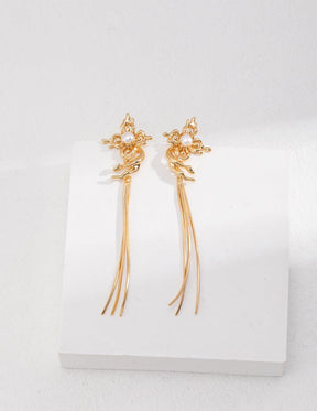 Charlotte Pearl Drop Earrings | Pearl| Evening Gown Earrings| Silver/Gold Finish