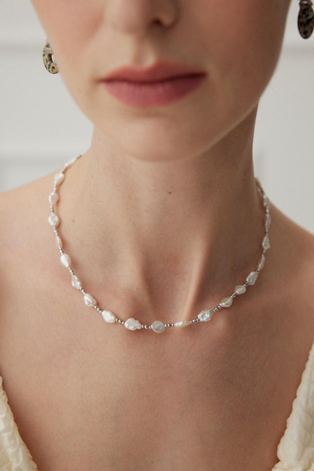 Baroque Pearl Necklace | Elegant Pearl Necklace |Lia Atelier