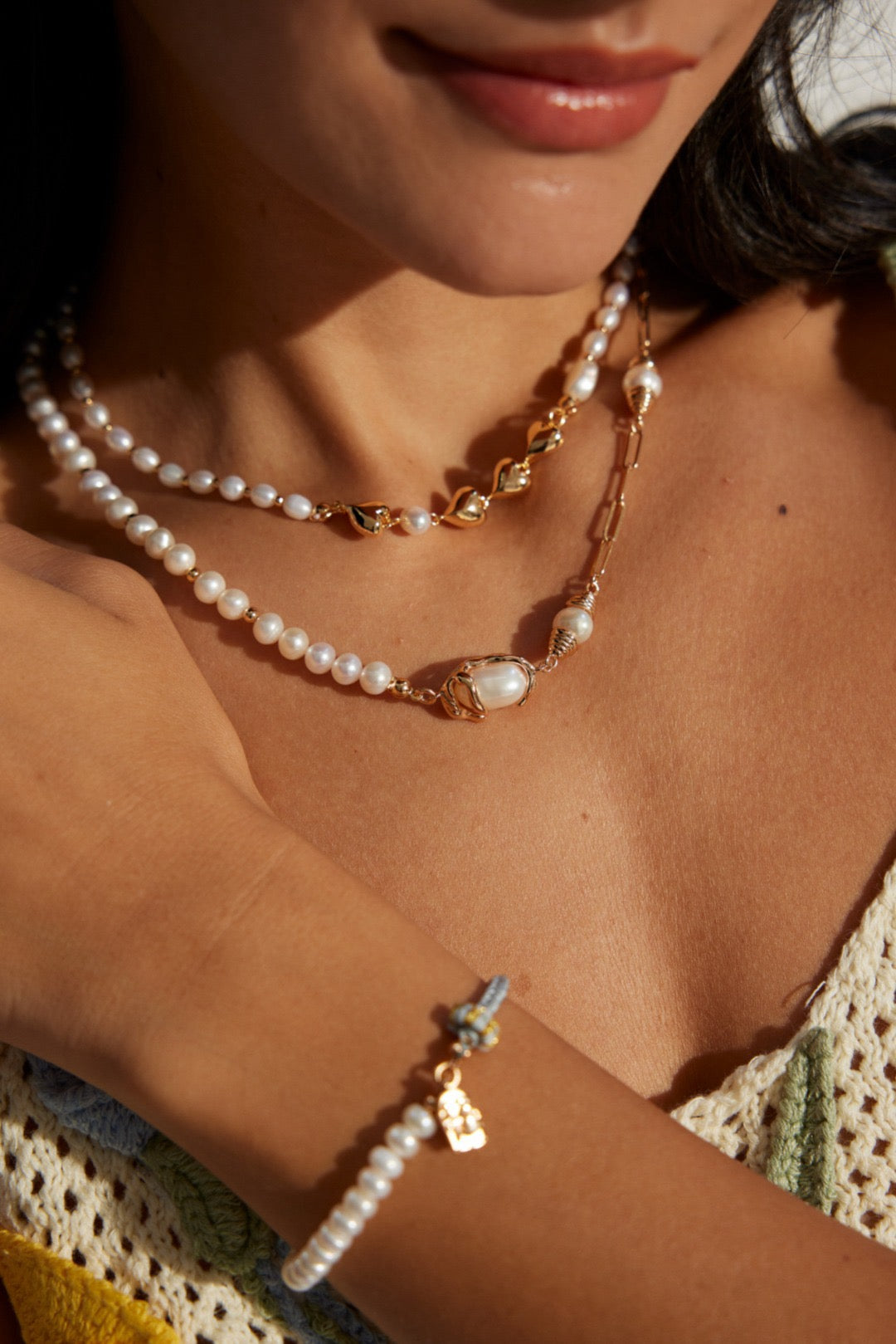 Heart Pearl Necklace