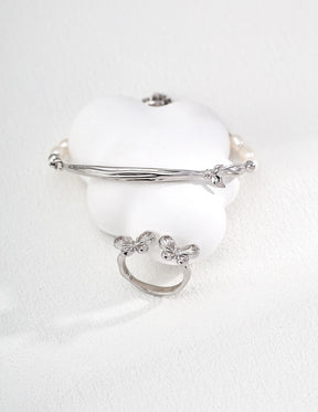 Crystal Butterfly Open Ring