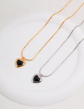 Midnight Heart Pendant Necklace