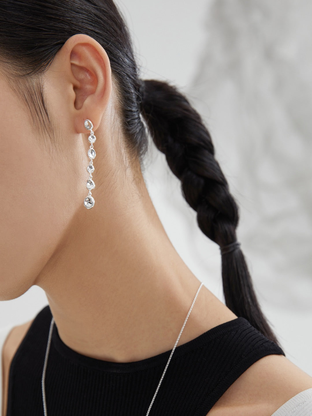 Minimalist Sterling Silver Drop Earrings