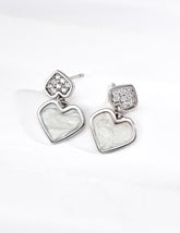 Sterling Silver Heart-shaped earrings for women