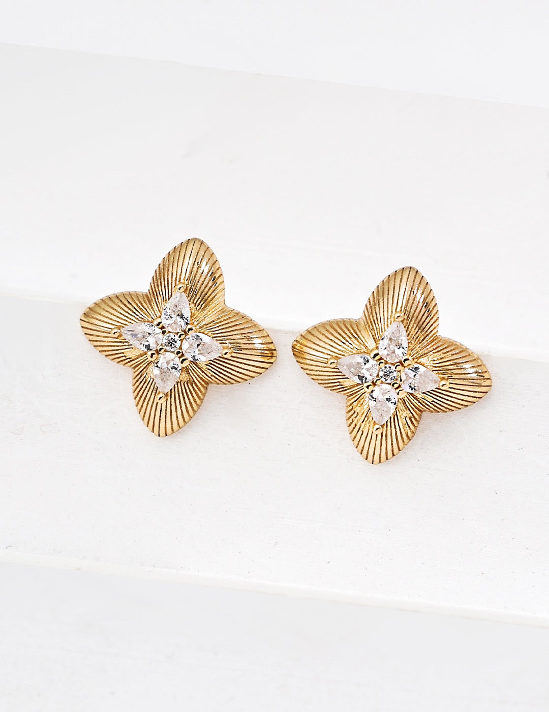 Textured Bloom Stud Earrings