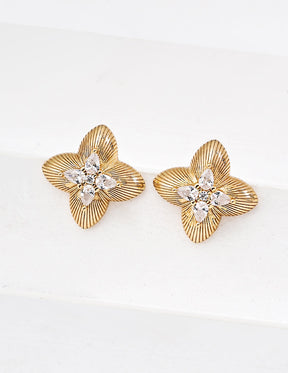 Textured Bloom Stud Earrings