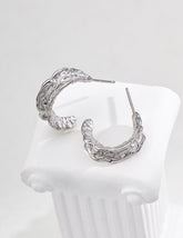 Textured Braided Hoop Earrings