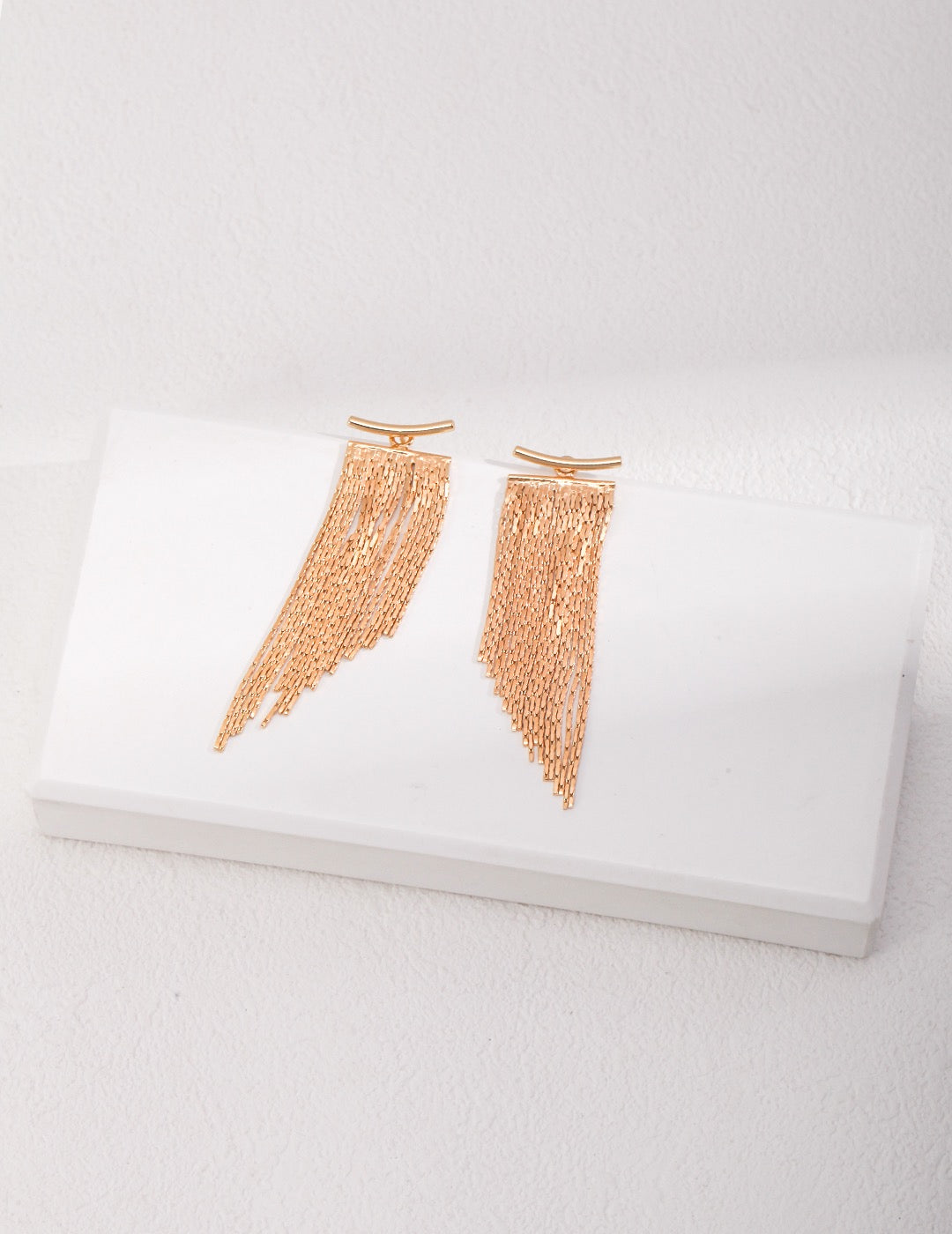 Luxe Chain Fringe Drop Earrings - Gold & Silver