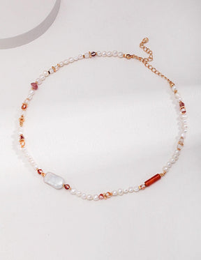 Strawberry Quartz Necklace - Lia Atelier