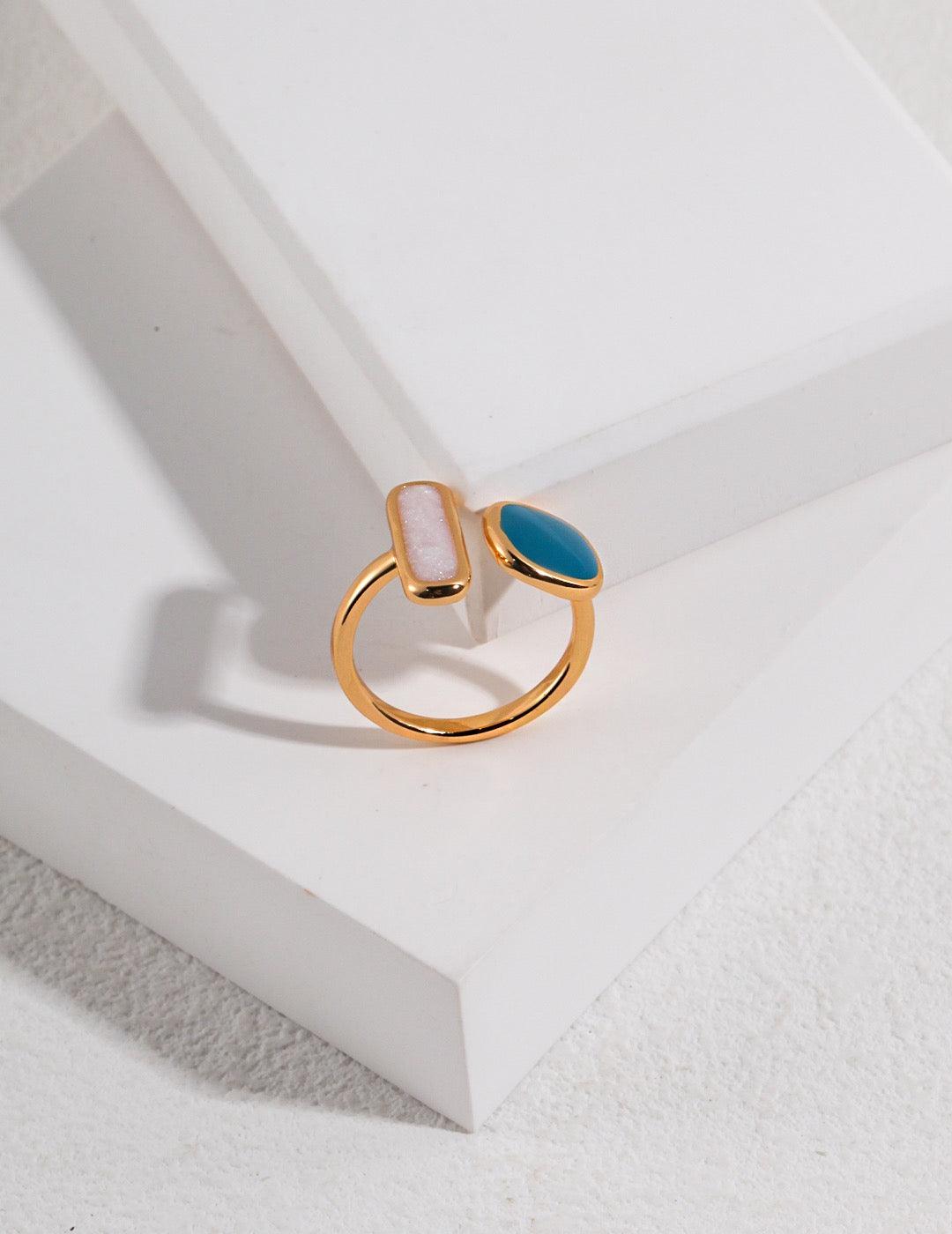 Enamel Open Ring - Lia Atelier