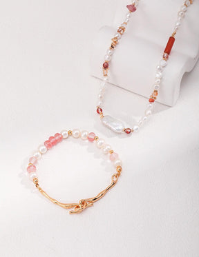 Strawberry Quartz Necklace - Lia Atelier