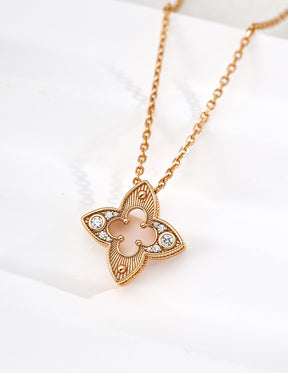 Four Leaf Clover Necklace In 18K Gold Vermeil for women
