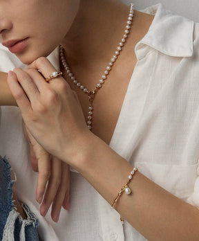 Celestial Harmony Pearl Bracelet - Lumina Collection