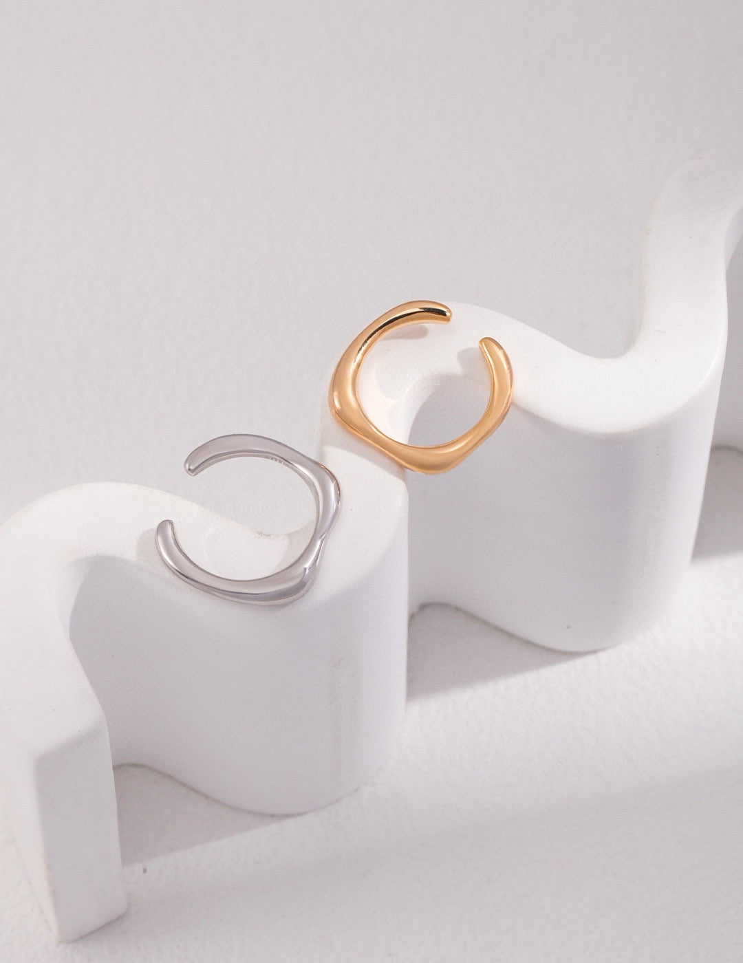 Minimalist Stackable Open Ring Set - Lia Atelier