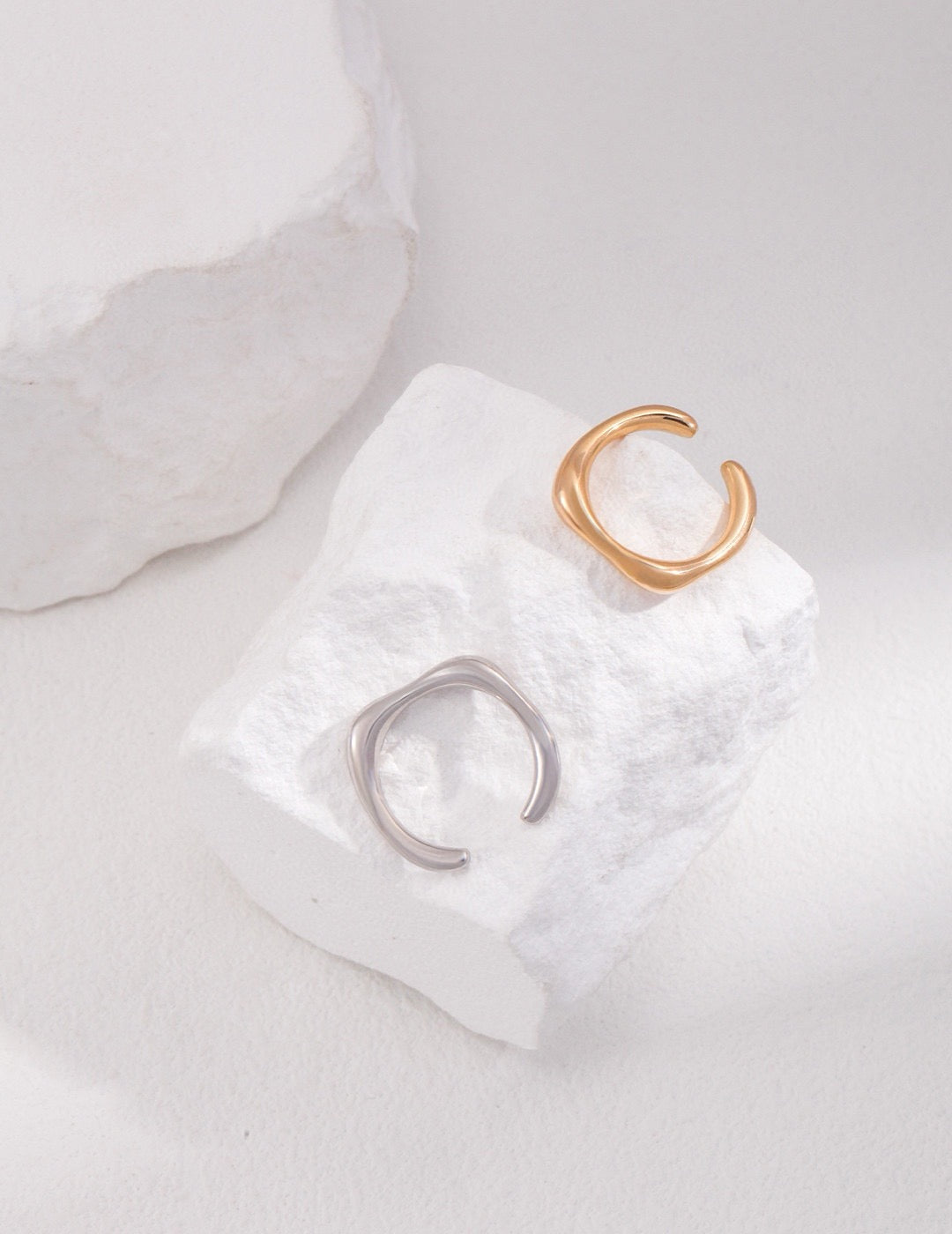 Minimalist Stackable Open Ring Set - Lia Atelier