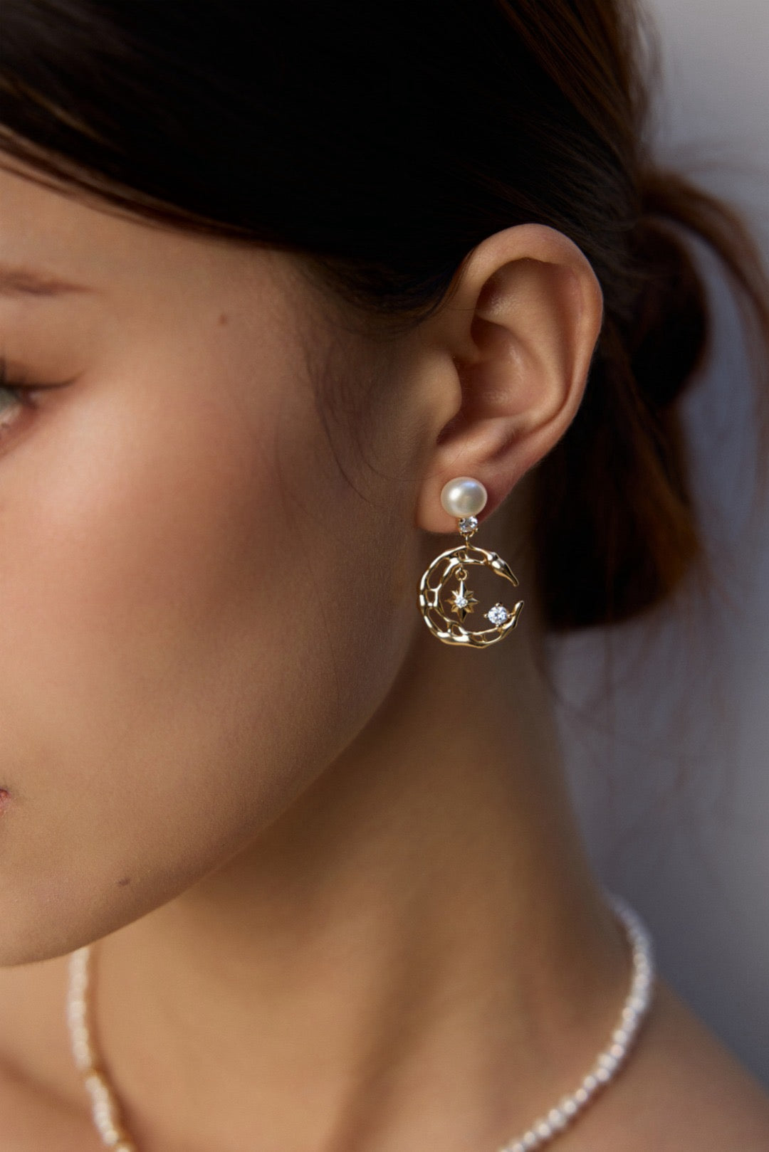 Celestia Pearl Orbit Earrings
