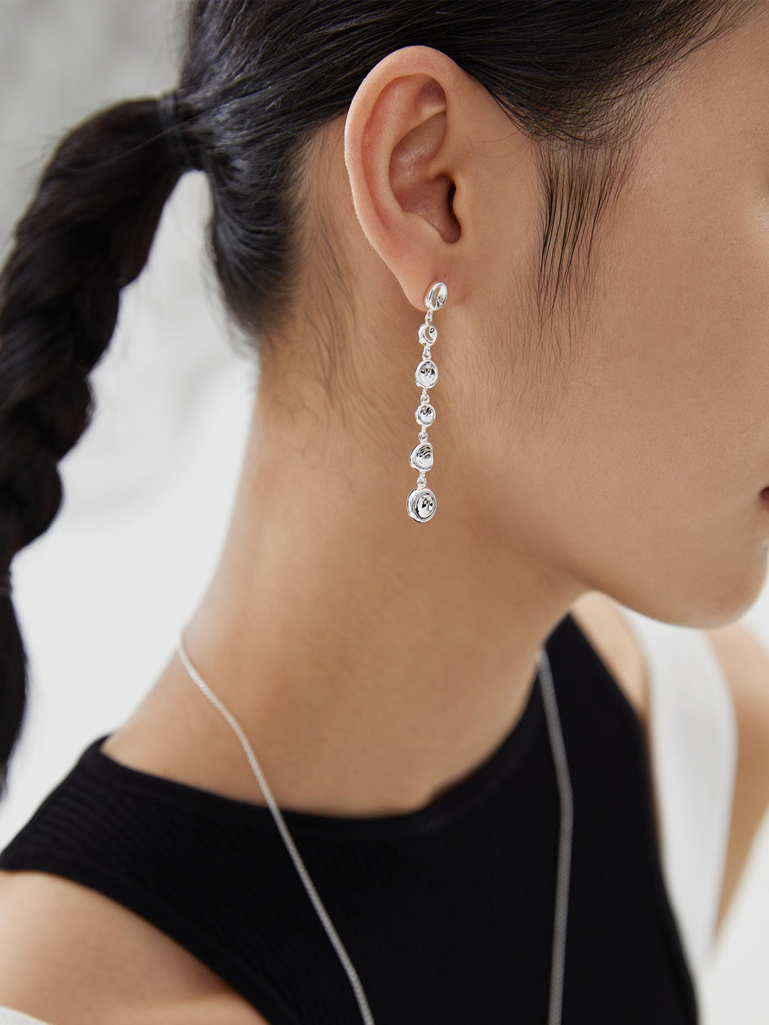 Minimalist Sterling Silver Drop Earrings