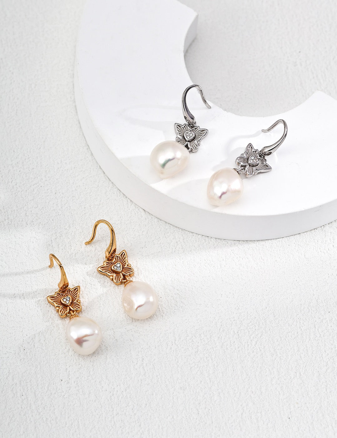 Butterfly Pearl Drop Earrings