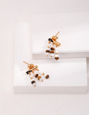 Hera Tiger’s Eye Earrings - Lia Atelier