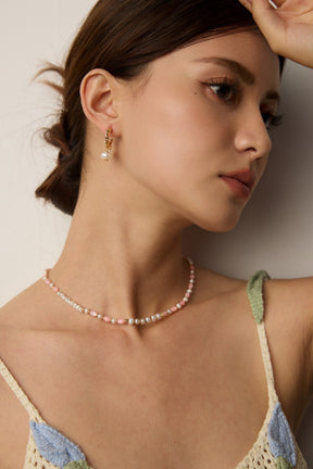 Orchid Pearl Set - Bracelet & Necklace