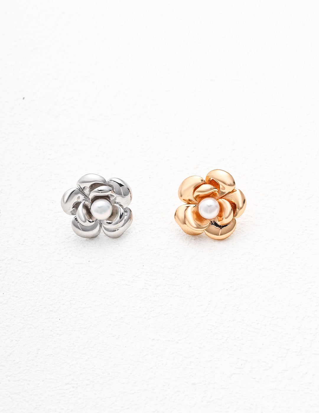 Josie Stud Earrings In Gold & Silver Finish| Lia Atelier