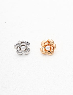 Josie Stud Earrings In Gold & Silver Finish| Lia Atelier