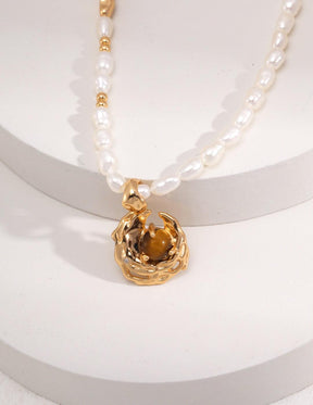 Moonshadow Agate Necklace - Lia Atelier