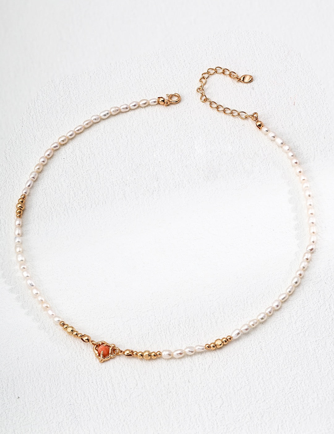 Healing Gemstone Rhodochrosite Pearl Necklace for women