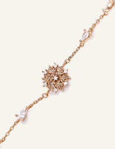 Elowen Radiant Bloom bracelet close-up in 18K gold vermeil with zircon accents
